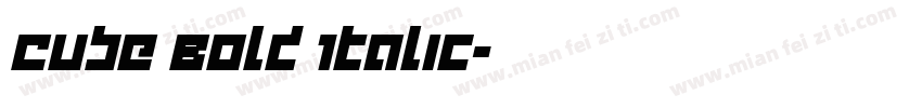 Cube Bold Italic字体转换